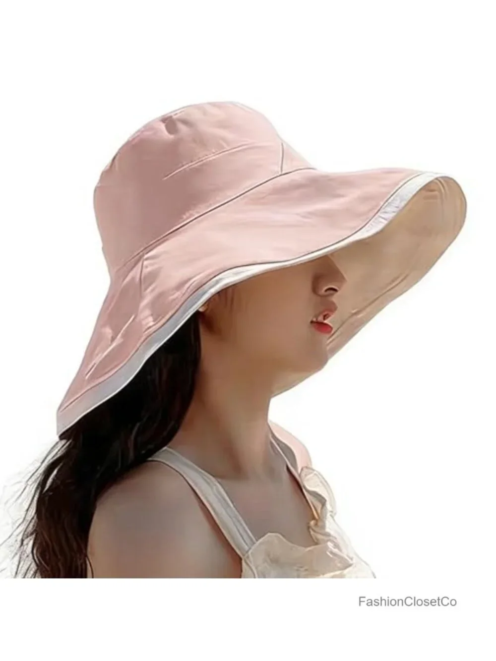 Reversible Bucket Sun Hat with Chin Strap Packable Lightweight UV Protection